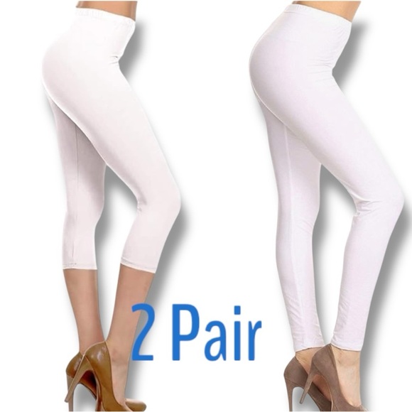High Waist Leggings Size Medium Lot of 2 LEGGINGS DEPOT - Picture 1 of 9